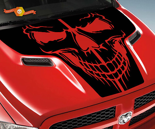 Skull Hood Vinyl Decal for Dodge Ram 1500 2500 Rebel