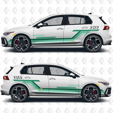 Custom Racing Graphics Vinyl Decals Stickers for VW Volkswagen Golf 2