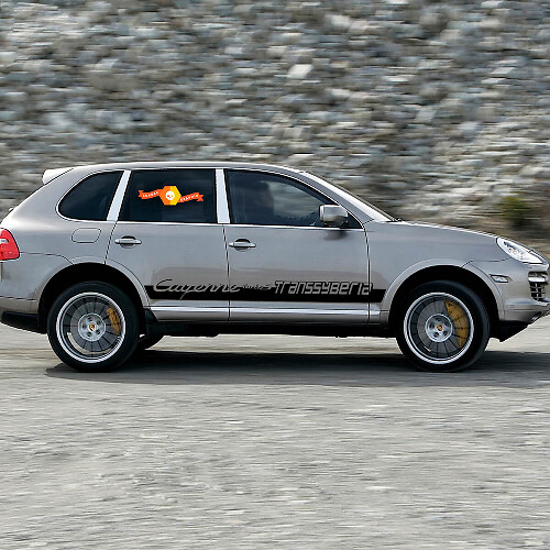 Turbo S Transsyberia Style Side Stripe Vinyl Decal Kit for Porsche Cayenne