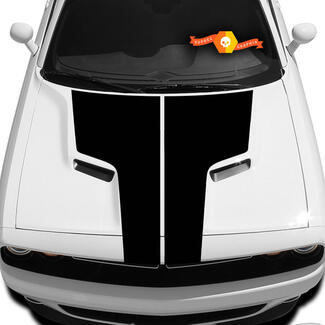 Dodge Challenger Hood T Decal Sticker Hood graphics fits to models 09 - 14