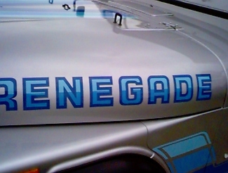 2 Renegade light blue/dark Jeep Wrangler Rubicon CJ TJ YK JK XJ
