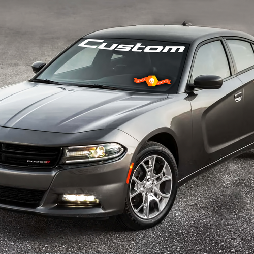 Custom Banner Windshield Vinyl Decal Sticker for Dodge Charger 2011-2016