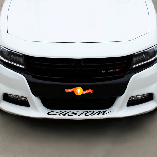 CUSTOM Script Front Spoiler Lettering Universal Vinyl Decal Sticker for Dodge Charger