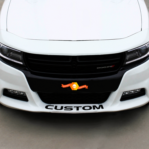 CUSTOM Wide Front Spoiler Lettering Universal Vinyl Decal Sticker for Dodge Charger