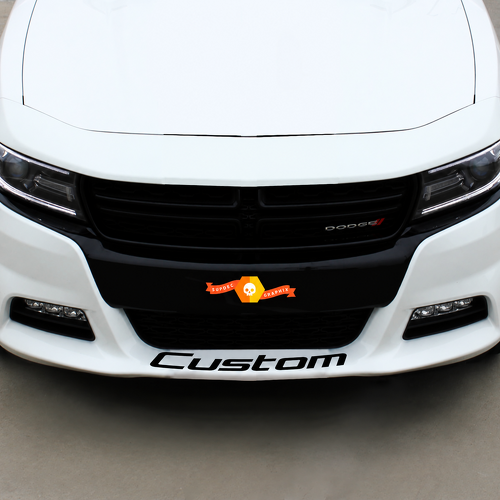 Custom Lettering Front Bumper Vinyl Decal Sticker for Dodge Charger
