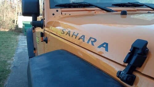 Sahara Hood Vinyl Decal Set for Jeep Wrangler