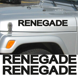 2 Renegade Jeep Wrangler Rubicon CJ TJ YK JK XJ Sticker Decal#2