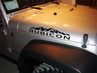2 Jeep Wrangler Rubicon MOUNTAINS CJ TJ YK JK XJ Vinyl Sticker#1