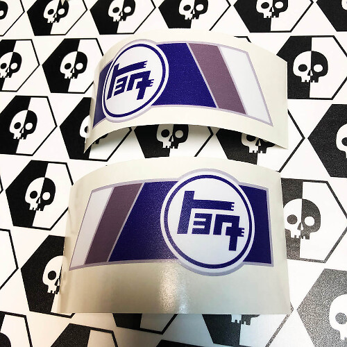 Pair TRD TEQ Vintage Retro Old Style Vinyl Stickers Decal fit to Toyota 4Runner Tacoma FJ Cruiser