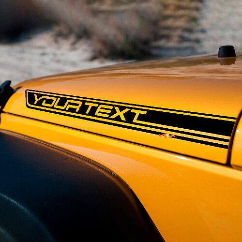 Custom Hood Stripes Vinyl Decals for Jeep Wrangler