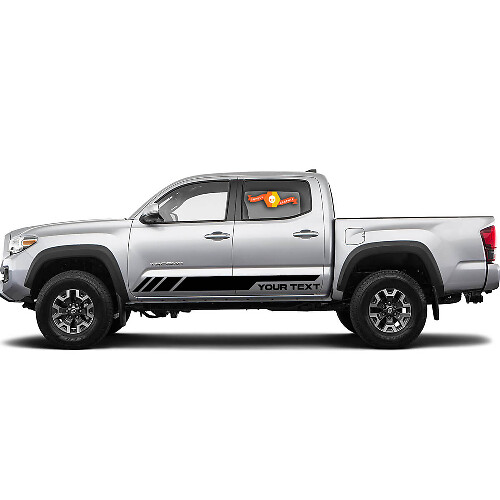 Custom Text Accent Stripes Side Door Vinyl Decal Sticker for Toyota Tundra