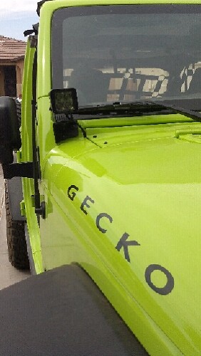 Gecko Side Hood Vinyl Decal Set for Jeep Wrangler