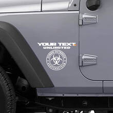 Custom Zombie Outbreak Response Team Vinyl Decal Kit for Jeep Wrangler Unlimited_2