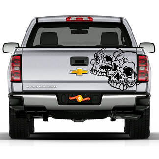Qualsiasi camion Bed Skulls Tailgate Accent Vinyl Graphics Stripe Decal Model