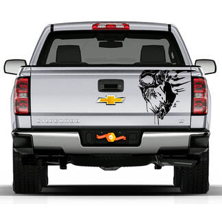 Eventuali camion Bed Skull Tailgate Accent Vinyl Graphics Stripe Decal Model