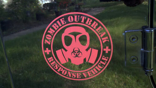 Zombie Outbreak Response Vehicle Vinyl Sticker Decal for Jeep