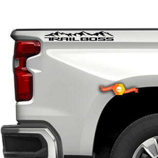 2019 2020 Chevy Silverado Mountain Trail Boss  Z71 RST LTZ Bed Side Decal Stickers 4WD 4X4 decals stickers