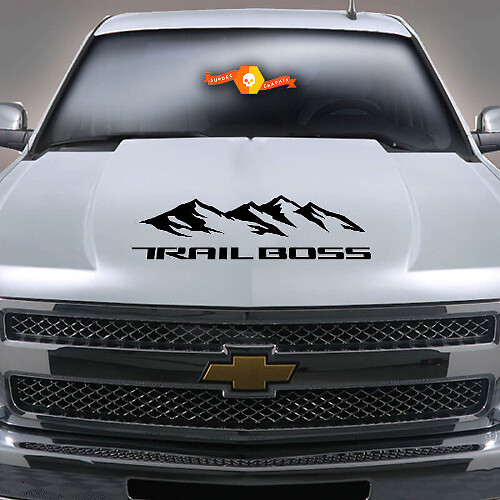 2019 2020 Chevy Silverado 1500 Mountain TRAIL BOSS  Hood Decal Accent Sticker