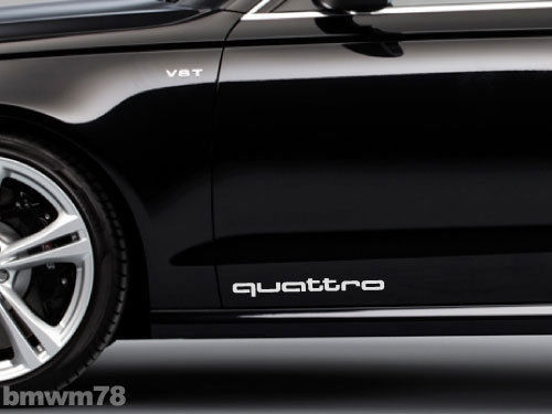 2 AUDI Quattro Side Trunk Decal Sticker A4 A5 A6 A8 S4 S5 Q5 Q7