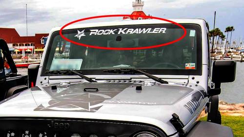 Rock Krawler logo suspension WINDSHIELD Decal Sticker for Jeep Wrangler Rubicon