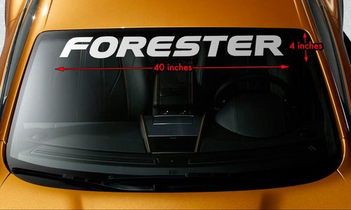 SUBARU FORESTER Premium Windschutzscheiben Banner Long Lastin Vinyl Aufkleber Aufkleber 40x4 