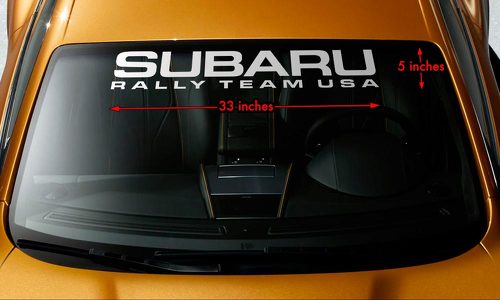 SUBARU RALLY TEAM USA WRX STI WRC Windshield Banner Vinyl Decal Sticker 33