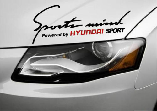 2 Sports Mind Powered HYUNDAI Genesis Sonata Accent Decal sticke