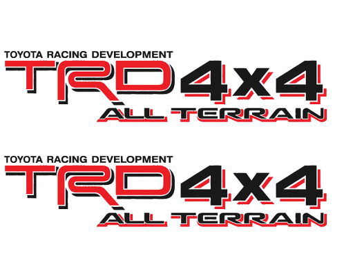 TOYOTA TRD 4X 4 ALL TERRAIN DECAL Mountain  TRD racing development side vinyl decal sticker