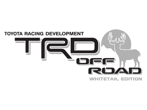 2 TOYOTA TRD OFF  Mountain DEER WHITETAIL EDITION TRD racing development side vinyl decal sticker