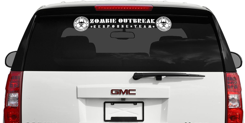 Zombie Outbreak Response Team Logo Skull Biohazard Windshield Car Vinyl Banner Sticker Decal