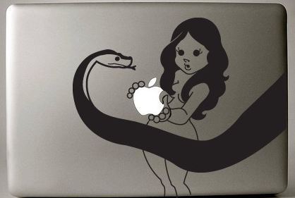 Apple forbidden fruit macbook decal sticker