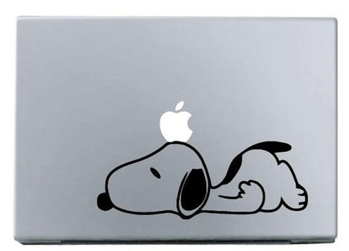 Apple sleepy snoopy macbook decal sticker