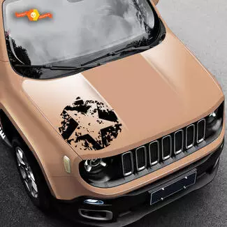 Army Distressed Star Jeep Willys CJ Car Custom Color personalized decal sticker