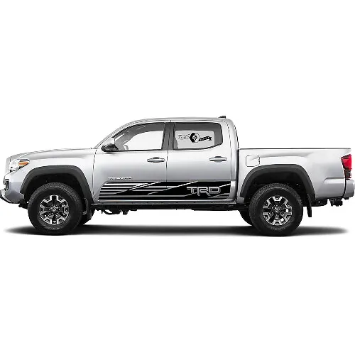 TRD Offroad Bed Decal Set For Tacoma Tundra | 3x18 Inch Vinyl Sticker Black/White Oracal