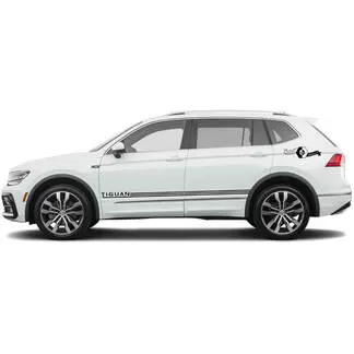 VOLKSWAGEN VW syncro Chrome vinile Car Porta Lato Decalcomanie Grafiche ADESIVI X2 