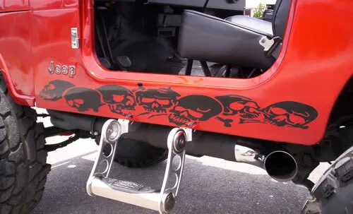 Skull Row Rocker Panel Decals for Jeep Wrangler id=1083