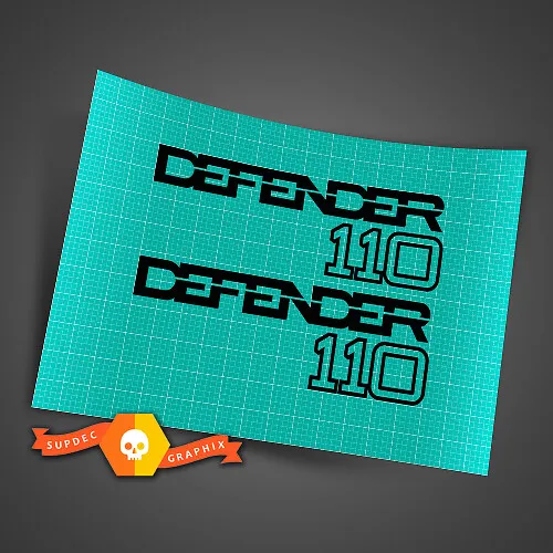 Pair Land Rover Defender 110 Td5 Decal Stickers for Cars