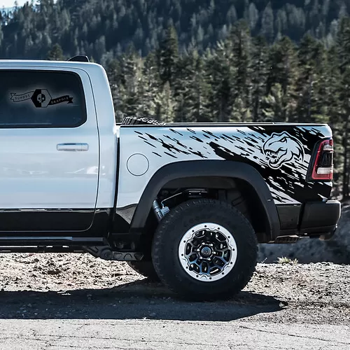 2019-2024 Ram 1500 Rebel Dual Hood Stripe Vinyl Graphics for Sport Hood - Rocky Mountain Graphics