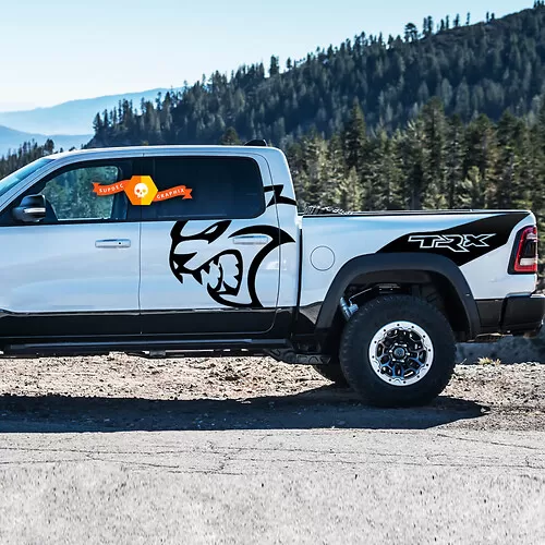 2x Dodge Ram TRX Rebel 2022+ 1500 Topographic Map Bed Side TRX Truck ...