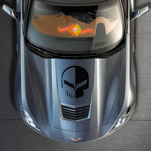 Chevy Chevrolet C7 Corvette Jake Skull Hood Stinger Stripe Vinyl Decal ...