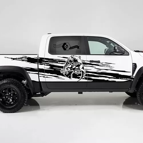 T-Rex Eating Raptor Hood Decal for Ram 1500 TRX id=12771