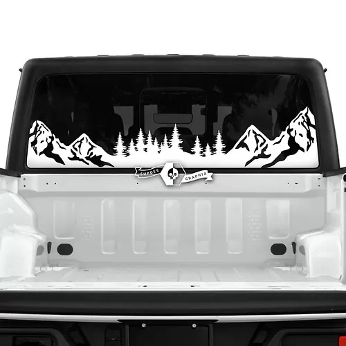 Pair of Jeep Gladiator side door contour map body vinyl graphic stripes