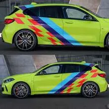 M Performance Checkered Flag Doors Rear Side Vinyl Decal Sticker For ...