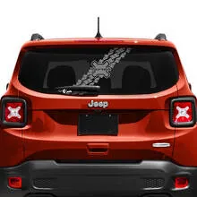 Custom Tire Track Tailgate Window Decal for Jeep Renegade