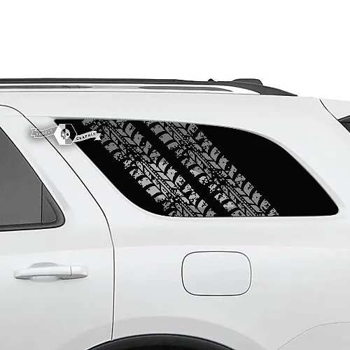 Dodge Durango Side Rear Window Tire Track Decal Stickers