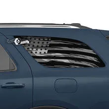 2x USA Flag Rear Window Decal Stickers for Dodge Durango