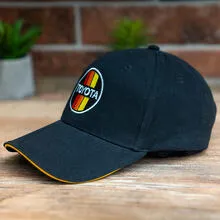 TRD Retro Trucker Snapback Hat (red 3 Stripe Logo