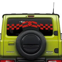 Suzuki JIMNY Rear Window Stripes Checkered Flag Vinyl Decal