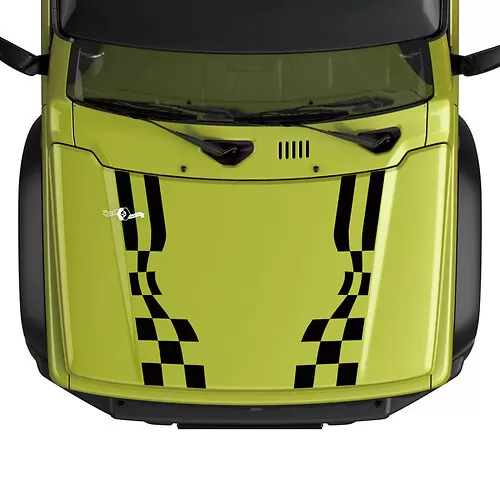Suzuki JIMNY Hood Stripes Checkered Flag decal sticker graphics