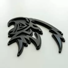 Custom 3D Badge Trackhawk Hellhawk Black logo Fender Badges Emblem